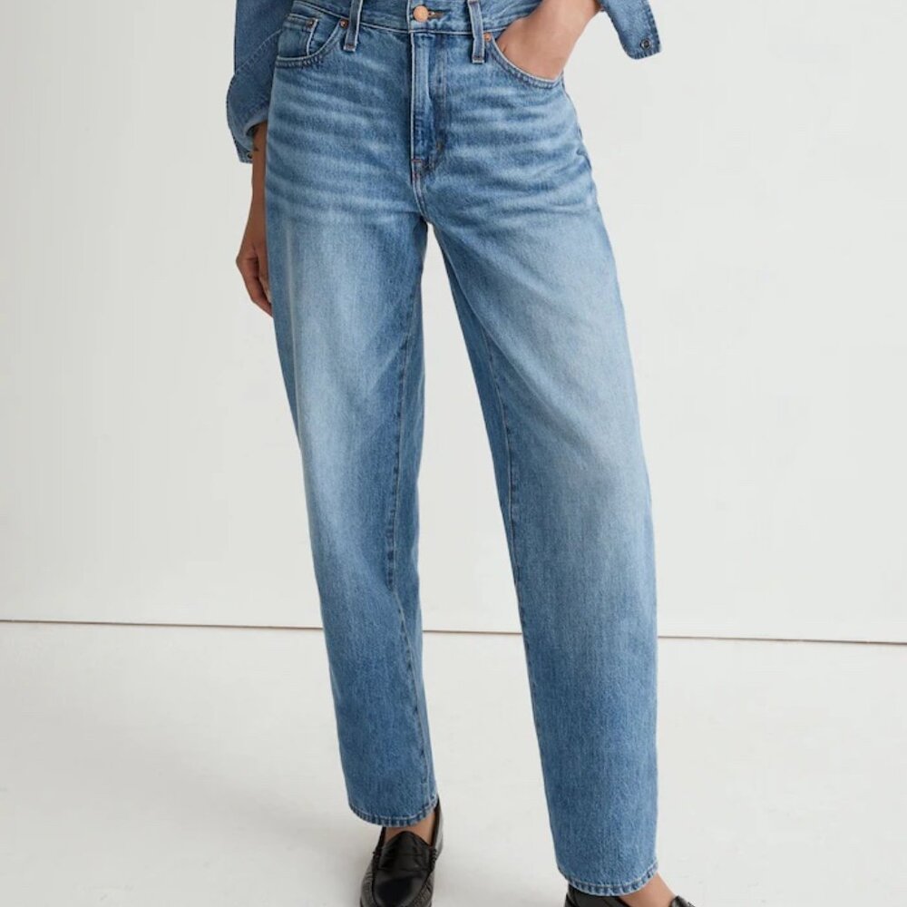 Madewell The Slouchy Boyjean in Rosewell Wash Sz 32, worn twice